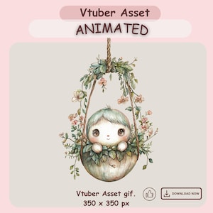 Animated fairy flower In a hanging pot |  Vtuber asset |  Vtuber Assets |  Vtuber studio assets | gif file | High Quality