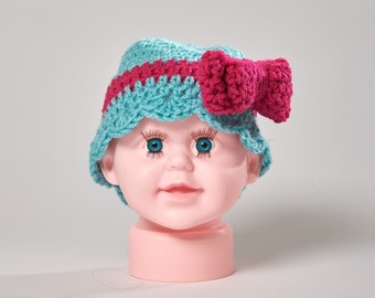 Strikmuts, babymutsje, pasgeboren mutsje, babymutsje, babyshowercadeau, gehaakte muts, gehaakte babymutsje, babycadeau, babymeisje, hoed pasgeboren meisje