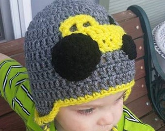 Tractor gift, tractor hat, winter hat, toddler beanie, crochet beanie, winter beanie, tractor hat, cowboy hat, farmer gift, farm kid