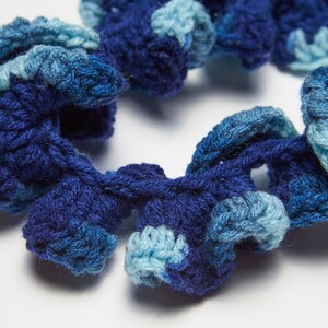 Blue Scarf, Teacher gift, Teacher appreciation, Gift for Her, Winter Scarf, Crochet Scarf, Crocheted Scarf, Woman Scarf, Crochet Neckwarmer image 10