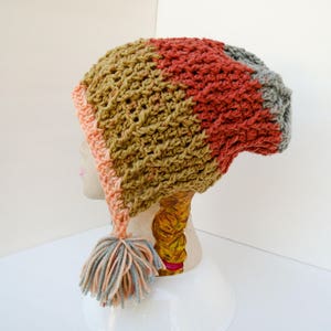 Slouchy Crochet Tam Vines Hat, Caron Cake Fruit Cobbler, Slouchy Snow Bunny Beanie