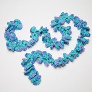 Beachy Accessory, Scarf, Gift for Her,  Winter Scarf,  Crochet Scarf, Crocheted Scarf, Woman Scarf, Crochet Neckwarmer, Blue Scarf