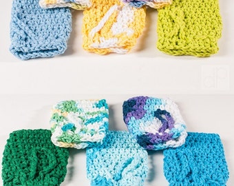 Crochet Soap Saver, Spring Soap Saver by Sam, USA Grown Cotton Bath, Soap, Shower, Bathroom, Scrub, Spa, Clean