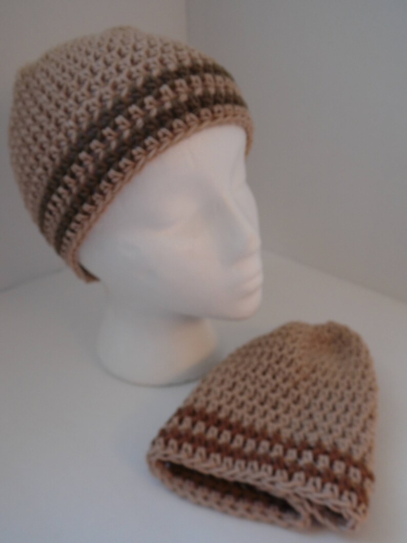 Crochet hat Crochet beanie Organic hat Color Grown Cotton Organic clothing Striped Hat Organic Cotton Organic apparel Cotton beanie
