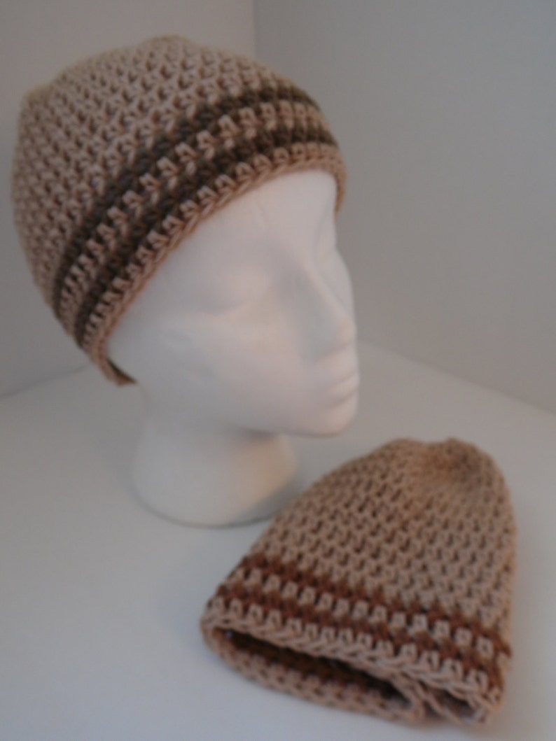 Crochet hat Crochet beanie Organic hat Color Grown Cotton Organic clothing Striped Hat Organic Cotton Organic apparel Cotton beanie