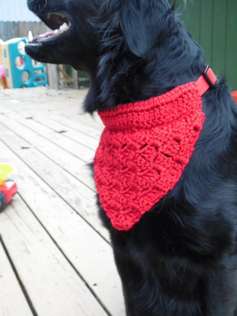 Red Dog Bandanna, Dog Accessories, Pet Accessory, Dog bandanna, Dog bandana, Dog Scarf, Dog Collar, Dog clothes, Dog clothing, Pet Clothing image 4