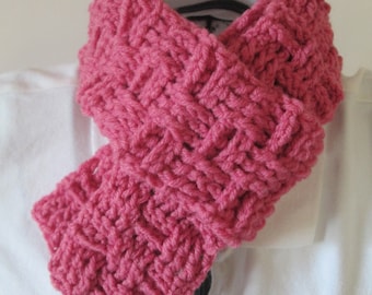 Pink Scarf, Scarf, Infinity scarf, Gift for Her, Winter Scarf, Crochet Scarf, Crocheted Scarf, Woman Scarf, Cowl, Valentines Day gift