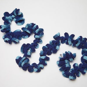 Blue Scarf, Teacher gift, Teacher appreciation, Gift for Her, Winter Scarf, Crochet Scarf, Crocheted Scarf, Woman Scarf, Crochet Neckwarmer image 5