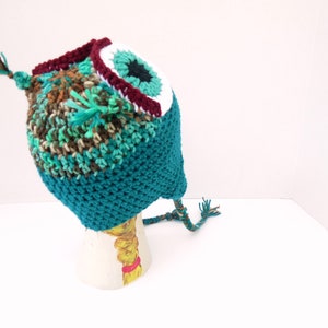 owl hat, crochet owl hat, girl owl hat, owl beanie, animal hat, crochet owl, made in oregon, Halloween costume, bird feathers, gift for her