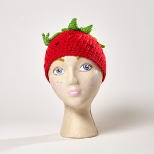 Strawberry Baby hat Beanie, Berry Hat, Made to Order image 3