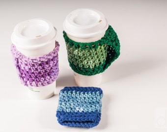 Coffee Cozy, coffee cozy cuff, coffee cozy sleeve, coffee cup sleeve, coffee cup cozy, mug cozy, mug cozy crochet, stocking stuffer