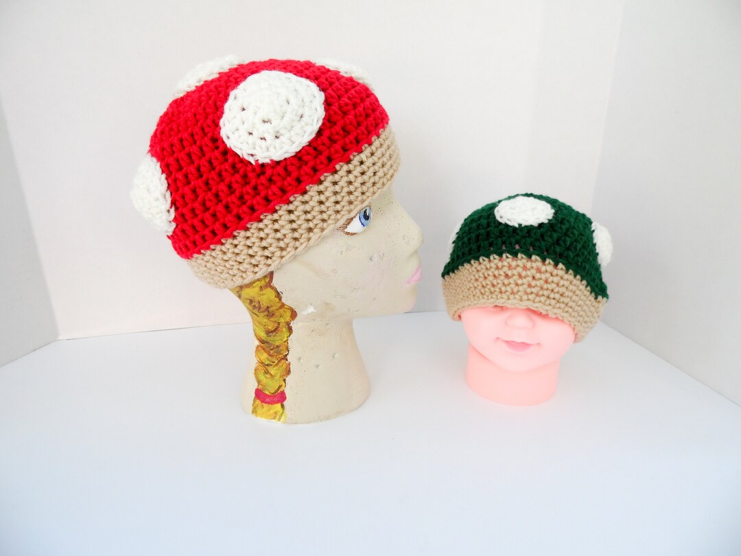 Mario Mushroom TODDLER Hat Mario Cosplay Mushroom 1 UP Mushroom mario-mushroom-toddler-hat-mario-cosplay-mushroom-1-up-mushroom