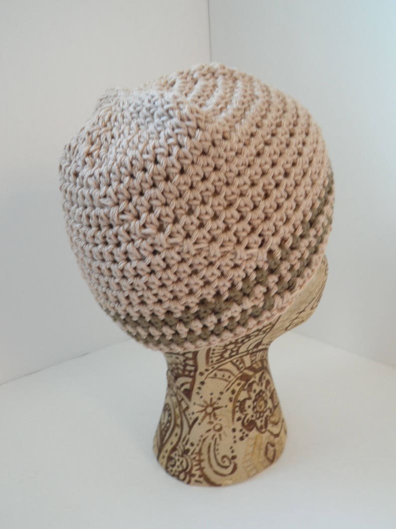 Crochet hat Crochet beanie Organic hat Color Grown Cotton Organic clothing Striped Hat Organic Cotton Organic apparel Cotton beanie