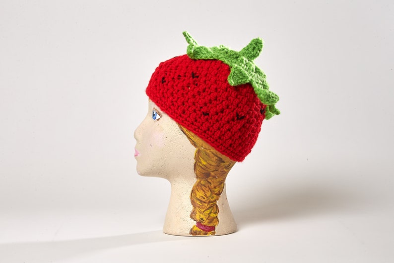 Strawberry Baby hat Beanie, Berry Hat, Made to Order image 1