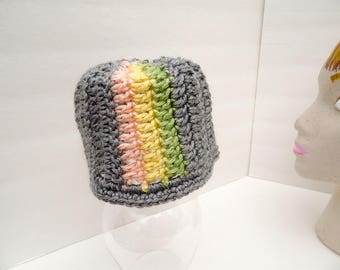 Color Splash Beanie, Spring Stripe Infant Hat