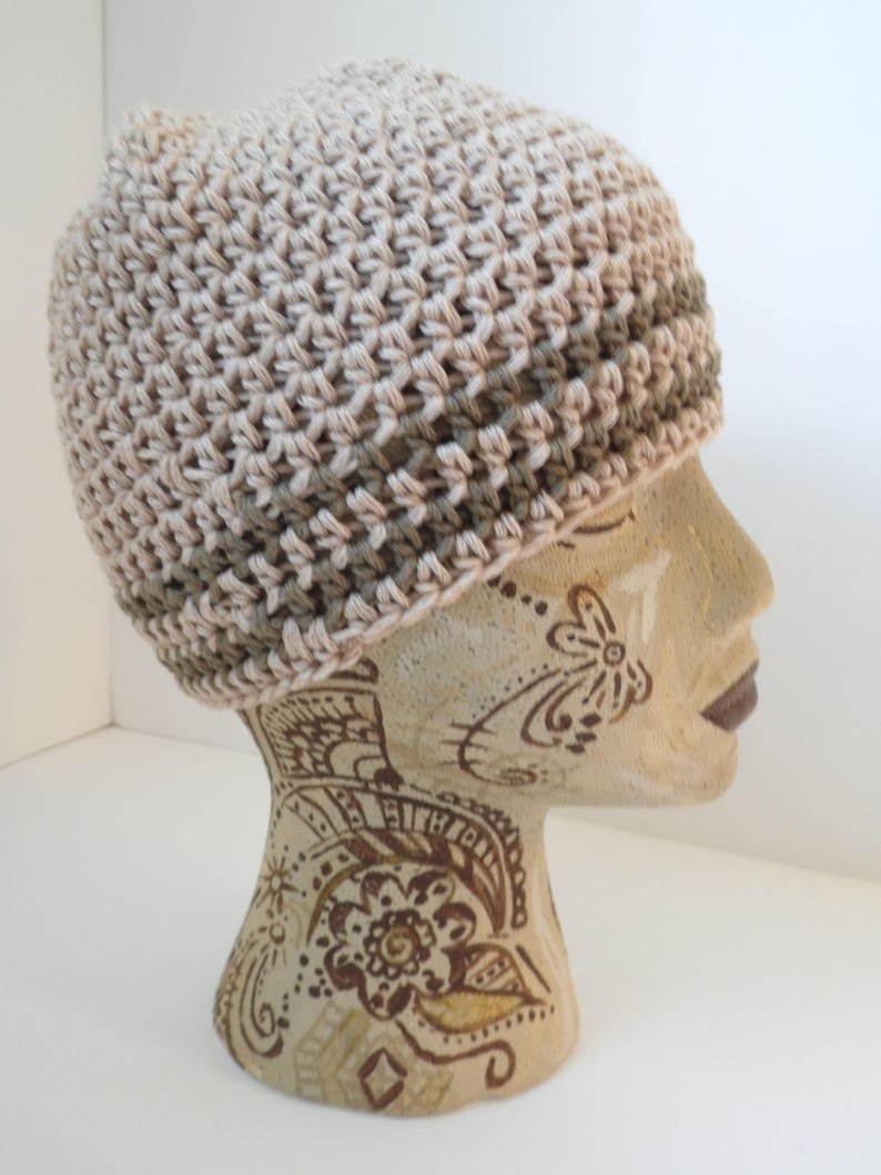 Crochet hat Crochet beanie Organic hat Color Grown Cotton Organic clothing Striped Hat Organic Cotton Organic apparel Cotton beanie