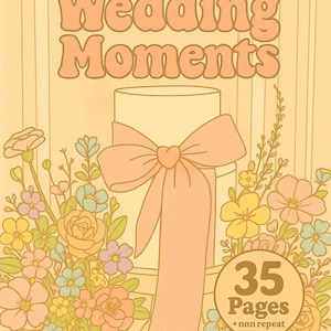 Wedding Coloring Book for Adults – Digital Download | Romantic Couple Activity | Cozy Hygge Gift | Anniversary Printable Art