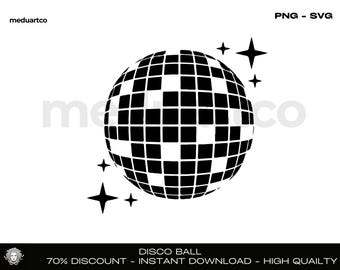 Disco Ball SVG: Cricut Cutting File, Clipart (Digital Download)