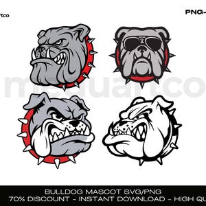 mascota bulldog SVG, bulldog SVG, mascota deportiva SVG, cabeza de bulldog SVG, archivo de bulldog Cricut, clipart de bulldog, logotipo de equipo SVG, bulldog enojado SVG
