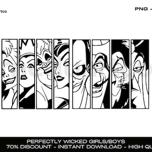Villains SVG Cut Files: Wicked Girls & Boys (Digital Download)