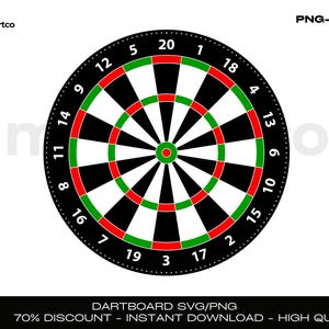 Dartboard SVG, Dartboard Vector, Dart Bullseye, Target Darts SVG, Target Bullseye SVG, Sport Svg, Digital Download