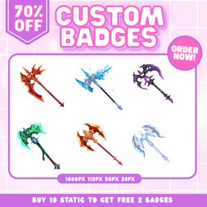 Custom VTuber Badges & Sub Badges | Anime, Pets, Game Character or Your Idea | Stream Loyalty Icons