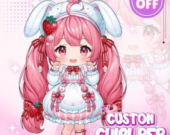 Custom Anime PFP Commission for twitch, PNGtuber pfp, Vtuber pfp, Profile Icon, discord pfp, Anime Character Commission for christmas gift