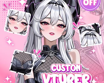 Eigenes Vtuber Model Live2d Auftragsarbeit | Anime Kunst | Vtuber Zubehör | Vtuber Modell | PNGtuber | Vtuber männlich & weiblich | Vtuber Model Kommision