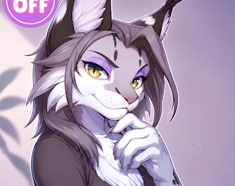 Op maat gemaakte furry-kunst in opdracht | Anime fursona-hoofdfoto-icoon profielfoto tekening