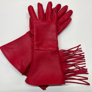 小物 fringe design faux leather long glove DooWay Long Fringe Gloves Black Women Cowgirl TOUCHSCREEN