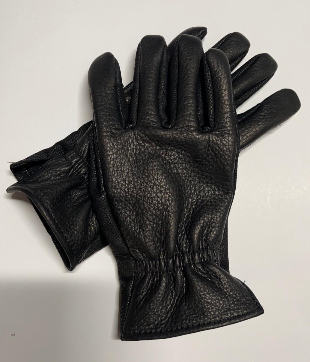 TAMREX Tactical Precise Gloves Sheep Leather Palm Flexible 4-Way Stretch Black