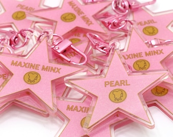 Maxine Minx Pearl Hollywood Star Keychain – X MaXXXine Trilogy Double-Sided Horror Movie Purse Charm