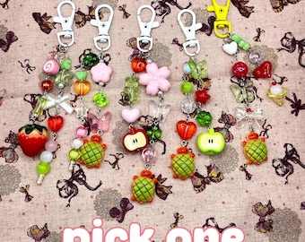 Juminocore Heisei Retro Japanese Inspired Handmade Dangle Bag Charm Keychains