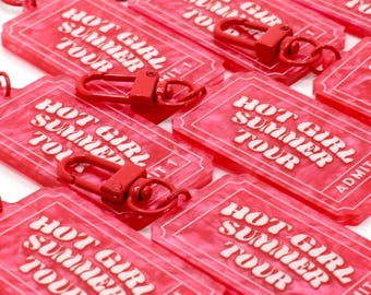 Hot Girl Summer Tour Ticket Keychain – Megan Thee Stallion Fan Accessory