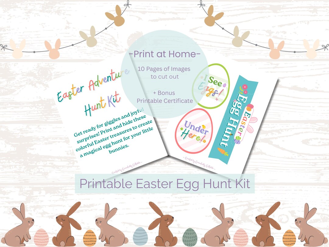 Easter Egg Hunt Printable Kit | Easter Activity for Kids | Instant ...