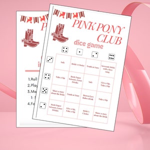 Pink Pony Club Themed Bachelorette Game
