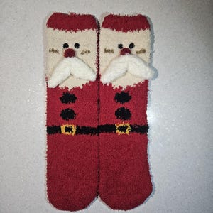 Christmas Fleece Socks, 3D Cartoon Reindeer, Santa, Snowman, Christmas Tree Super Fluffy Unisex Socks, Christmas Gift Santa-new