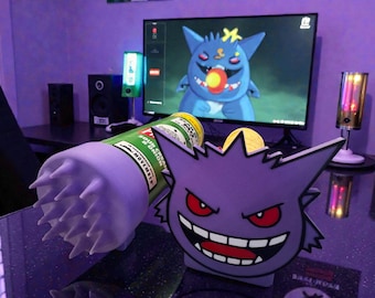 Gengar Inspired Pringles Tray | Pull-Out Snack Holder for Pokémon Fans | Fun 3D Printed Gift