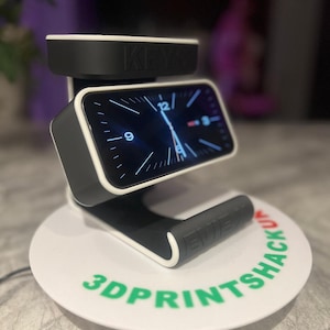 Luxe iPhone-stand-bydock: MagSafe, sleutelvak en aangepaste gravure