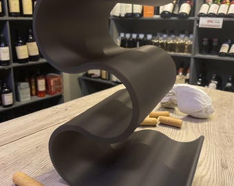 Wavy Wine Rack – Large 5-Bottle Stand