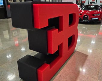 Bugatti-Inspired 3D LED Logo Sign | Car Enthusiast Desk or Wall Decor