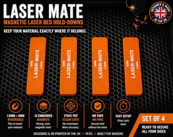 Strisce magnetiche di fissaggio Laser Mate – Reversibili 1,5 mm/3 mm per piano laser