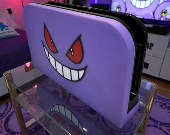 Gengar-Inspired Switch 2 Dock Cover | Purple Ghost Pokémon Gaming Decor