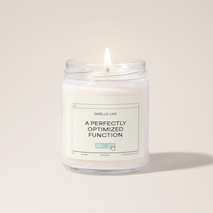 Optimized Function Soy Candle | Coder Gift, Office Decor