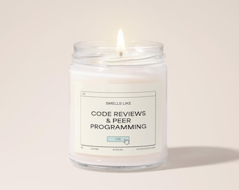 Code Reviews & Peer Programming Soy Candle | Developer Gift