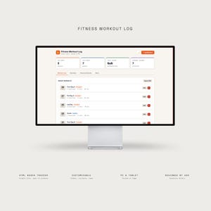 Fitnesstrainingslogboek 2026 | Digitale planner downloaden | Trainingstracking Fitness | Geen abonnement | Browser-app