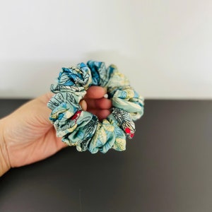 Natural silk scrunchies, Aesthetic hair ties, Premium silk scrunchie for women with unique print, Trending hair accessories, Unique gift