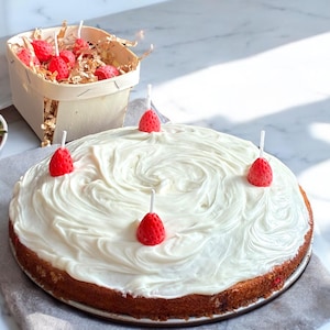 Handmade Strawberries Cake  Candles