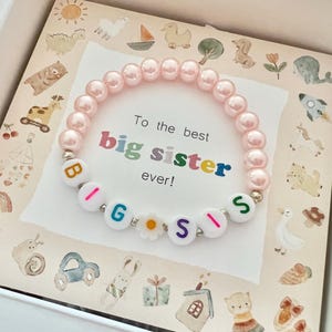 Big sister gift from new baby big sister bracelet big sister gift ideas big sister promotion gift box big sister to be gift box