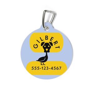 Etiqueta de identificación de mascota personalizable: Etiqueta de perro divertida de Silly Goose imagen 2